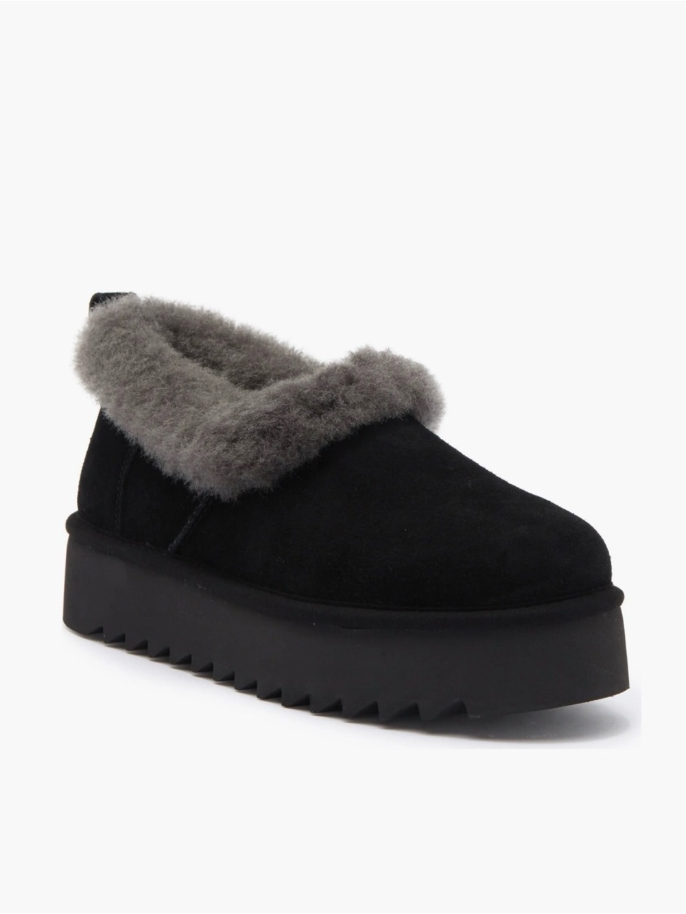 New UGG Nita Genuine Shearling Slipper Black Sz 9
